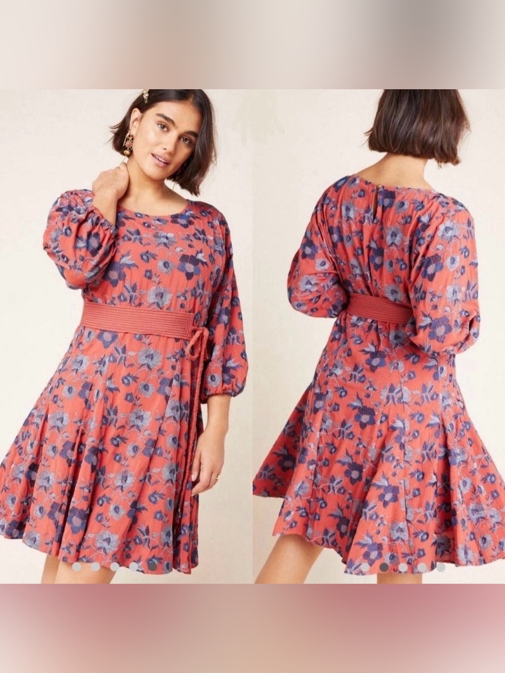 Anthropologie Juniper Embroidered Swing Dress XS NWT